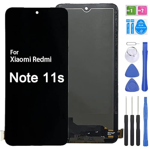 iYAiYO Pantalla Incell Digitalizador Pantalla Táctil Reemplazo Compatible con Xiaomi Redmi Note 11S 2201117SG, 2201117SI, 2201117SY, 2201117SL Pantalla Completa con Herramientas-Negro