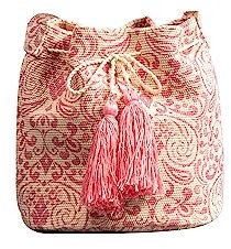 CORIOS Ethnischer Stil Handtasche Damen Canvas Schultertasche Böhmische Tote Beutel Quasten Henkeltaschen Kordelzug Umhängetasche Sommer Strand Tasche Bedruckte Tasche Retro Eimer Taschen Mehrfarbig F