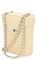 Pieoaoe Damen Kleine Umhängetasche - Frau Kette Schultertasche - Handtasche Kettenhenkel Crossbody Bag - Trendy Tasche Mode Abendtasche Kettentasche Pochette Clutch Party (Beige)