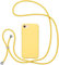 UEEBAI Crossbody Lanyard Phone case for iPhone 7/8/SE 2022 5G/SE 2020, Silicone Phone Cover Necklace Cord Strap Soft Shockproof Protective Case for iPhone SE3/SE2 - Yellow