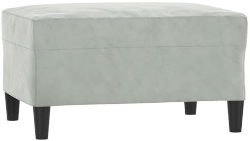 vidaXL Fußhocker Hellgrau 70x55x41 cm Samt