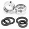 BLUMKRAFT - Lote de 2 adaptadores de grifo F18 – M22 metal macizo latón plateado 18 mm hembra 22 mm macho (F18-M22/M22-F18)