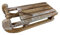 Holz Deko Schlitten Shabby Used-Look - 31 x 14,5 cm - Holzschlitten Basteln Dekorieren - Weihnachtsdeko Miniatur Schlitten Winter Weihnachten Tischdeko