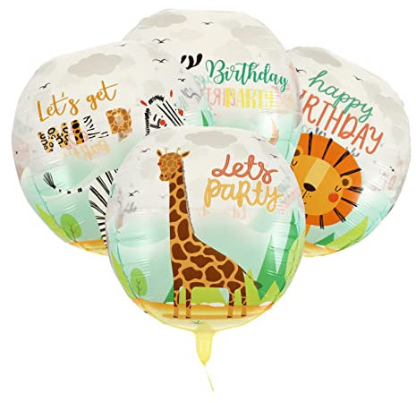 ibasenice 4 Stück Tierischer Ballon Dschungeltiere Ballon Faultier Ballon Ballons Mit Zootieren Geburtstagsfeier Ballon Zoo-tier-ballon Alles Zum Geburtstag Baby Pa-nylon Hochzeit
