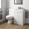 BAYSTONE Bathroom 600mm Vanity Unit & Soft Close Toilet Furniture Set Modern White