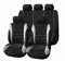 RidiD Auto SitzbezüGe Sets füR Sk-oda Karoq 2018-2025, Autositz Komplettset Sitzschoner Vordersitze RüCkbank SchonbezüGe Styling-ZubehöR,C/9pcs Set Grey