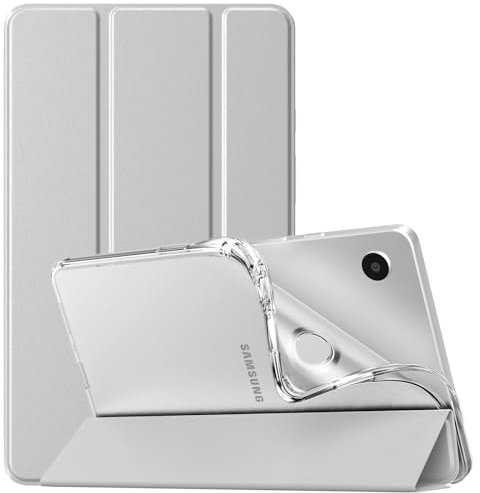 TiMOVO Funda para Samsung Galaxy Tab A9 8,7 Pulgadas 2023, Cubierta Delgada TPU Translúcido Compatible con Galaxy Tab A9 8,7'' SM-X110/X115/X117, Antiarañazos, Gris Plata