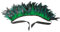 DolceTiger Damen Federschal Vintage Feder Umhänge Schulterumhang Cape Gothic Kragen Federboa Kostüm Vogel Pfau Kostüm Damen Karneval Kostüm Samba Kostüm für Karneval Halloween Maskerade (Green)