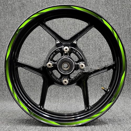 YESKIT Modifizierte dekorative Aufkleber Motorrad Dicker Rand Außenrand Aufkleber Streifen Rad Aufkleber Für Kawasaki Für Ninja ZX10R ZX6R ZX25R ZX7R ZX9R (Color : 5), YESKIT