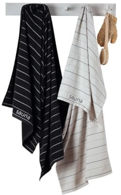 Dormabell Strandtuch Liegetuch Saunatuch Duschtuch 85x200 Streifen schwarz