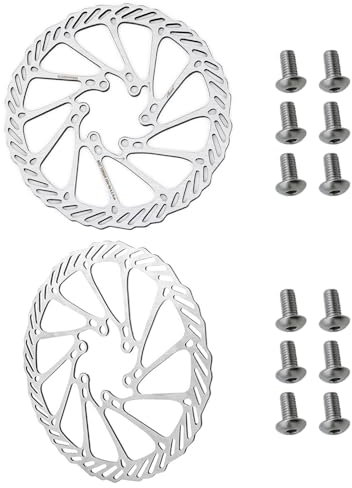 2 Stück Fahrrad-Scheibenbremsscheibe, 160 mm, Edelstahl, mechanische Universal-Fahrradscheibe, schwimmende Scheibenbremse mit 12 Schrauben, für die meisten Straßen-Mountainbikes