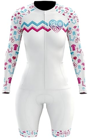 Ironman Triathlon-Fahrradanzug für Damen, mit Gel-gepolsterten Shorts, Mountainbike-Overall für Outdoor-Sport, XS-3XL, 9, 3XL