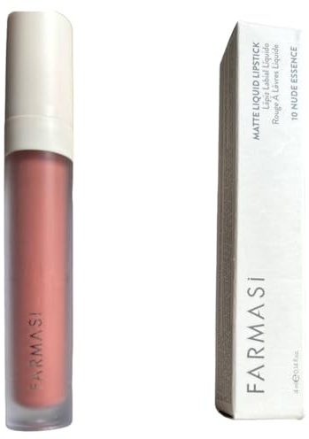 Farmasi Flüssiger Lippenstift, matt, wasserfest, langanhaltend, hochpigmentiert, glutenfrei, parabenfrei, 4 ml, 10 Nude Essence