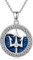 PROESS Poseidon Dreizack Halskette 925 Sterling Silber Dreizack Ozeanwellen Anhänger Kette Dreizack Schmuck Geschenke für Frauen Männer
