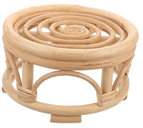 BESPORTBLE Présentoir En Bois Support Pour Plantes Porte-plante D'intérieur Présentoir à Fleurs Support De Jardinière Pour Plantes Dintérieur Support De Jardinière Tissé Tabouret Tisser Rotin