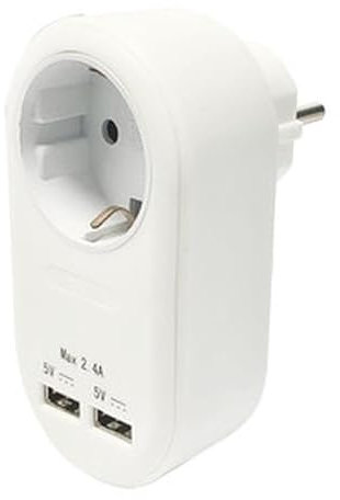Cargador USB 2.4A, Carga rápida, Compacto y Ligero, Ideal para Cargar Dispositivos móviles y Accesorios en casa o de Viaje.