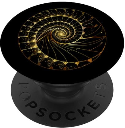 Fibonacci Spiralverhältnis Mathematiker Heilige Geometrie PopSockets mit austauschbarem PopGrip