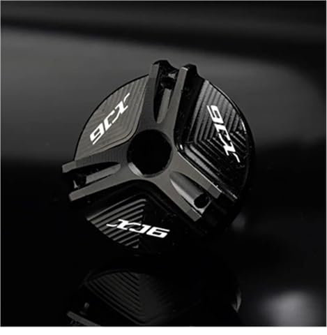 PEIWUparts Motorrad-Frontbremsflüssigkeitsbehälter-Abdeckung, Motoröl-Einfülldeckel Für Yamaha XJ6 XJ6N Diversion 2009–2015(Farbe:SCHWARZ)