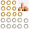 20 Stück Finger Massageringe (20 Ringe), Akupressur Ringset für Jugendliche, Erwachsene, Stressreduzierer und Finger Handgelenk Massagegerät - Gold, Silber (20)