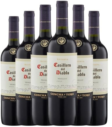 Concha y Toro Casillero del Diablo Merlot Valle de Rapel 75 cl Vino tinto (Caja de 6 Botellas de 75 cl)
