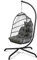 Chaise en Forme d'œuf avec Support et Coussin Ultra Solides Chaise Suspendue Pliable en Osier et rotin Chaise balançoire Intérieur extérieur Patio Chaise Longue Hamac Chaise capacité 330 lbs Balcon