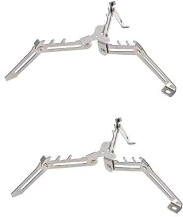 Sosoport 2pcs Camping Gas Stove Stand Portable Gas Tank Bracket Folding Canister Rack Stabilizing Foot for Outdoor Cooking