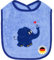 Smithy by Dagmar Nelk Die Sendung mit der Maus Baby-Lätzchen, Blauer Elefant mit Herz, 100% Baumwolle, Druckknopfverschluss