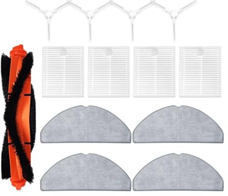 BEUAOCK Compatible con Xiaomi Robot Vacuum S20 / D106 Piezas Rodillo Principal Cepillo Lateral Filtro Mopa Paño Accesorios