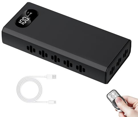 Audio Mobile Phone Signal Jammer, 300° Recording Blocker Jammer with Remote Control, Lcd Display and 8000mah Power Bank, 1-20m Range Anti Recording Device for Mobile, Voice Recorders Jammer
