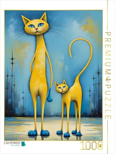 CALVENDO Puzzle Katzen - Den Schalk im Blick | 1000 Teile Lege-Größe 48 x 64 cm Foto-Puzzle für glückliche Stunden