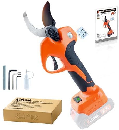 Kebtek Akku Gartenschere Akku Astschere 40mm, 1,6''-0,98'' Elektrische Schere Zweige Schneiden Buchsbaumschere Elektrisch Profi für Gartenarbeit Schwerlast (Nur ScherenköRper)
