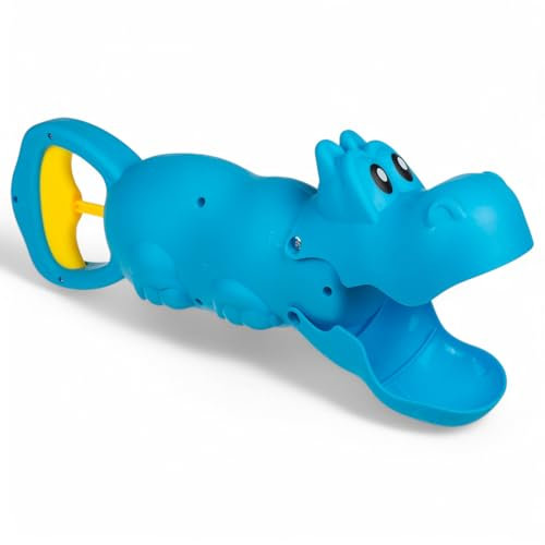 MIJOMA Pelle à sable pour enfants - Pelle à main pour bac à sable et plage - Design animal - Jouet de plage et d'eau pour tout-petits à partir de 3 ans - Jouet de sable pour l'extérieur (hippopotame)