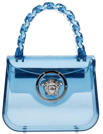 Versace Medusa Damen Transparent Blau PVC Handtasche Tasche