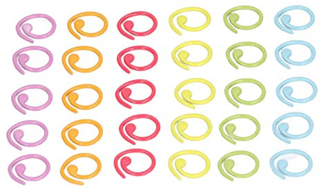 Saluaqui Strickenstichringe mit Farbenfrohen Design Zum Häkeln und Nähen - 30 Prozent Metallstich -Marker Ringe Zum Stricken von Quilthandwerk