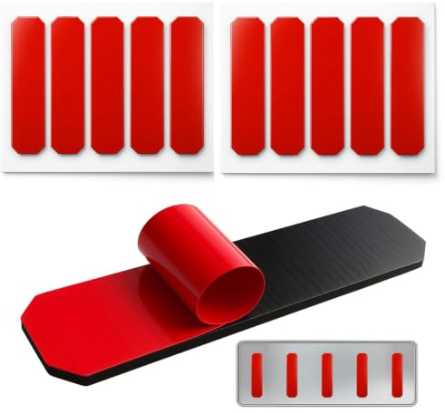 Ormith Number Plate Sticky Pads 10 Pack, Heavy Duty Double Sided Number Plate Adhesive Pads, Registration Plate Mounting Strips, Drill Free Foam Tape, Weather Resistant, (2mm Thick)