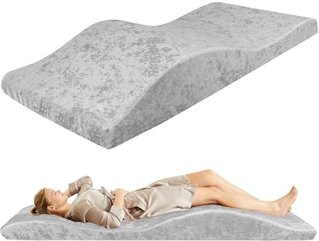 AIROW Wimpern Bettmatratze & Bettmatratze Bezug, Schaum Wimpern Bett Topper, Ergonomische Gebogene Wimpern Liege Matratze für Spa-Massage und Schönheitssalon