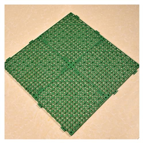 Dalles Pvc Garage Tapis Douche Extérieur Antidérapant Caillebotis Plastique Entrées Salle Bains(Green,14 pieces)