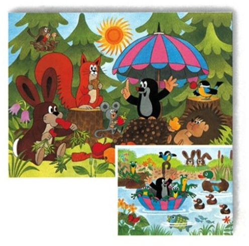 Ravensburger - Der Maulwurf im Wald / Am Bach, 2 x 20 Teile Puzzle
