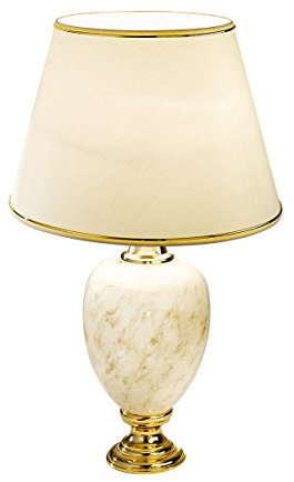 KOLARZ Premium Table Lamp (E27) Bedside Lamp Vase Lamp Gold Funnel Vase, Colour (Light Side Lamp Table Lamp Fabric Lamp