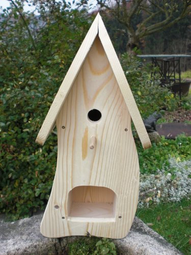 Dekorativer Nistkasten(N1)-mit Vogelfutterhaus -Vogelhaus-Vogelhäuschen-sauberste Verarbeitung-Vogelhaus Garten Deko