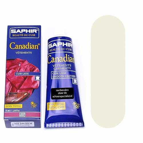 Saphir Crème Cirage Canadian Tube, Blanc, 75 ml, 1 Unité