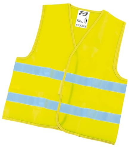 S SUMEX Chaleco Reflectante de Emergencia Homologado EN471 Alta Visibilidad Chaleco de Seguridad para Coche Trabajo y Carretera Color Amarillo Talla XL