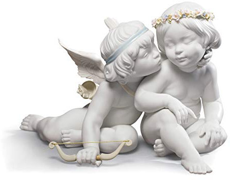 LLADRÓ Engel-Figur Eros Und Psike. Kleiner Engel. Porzellan.