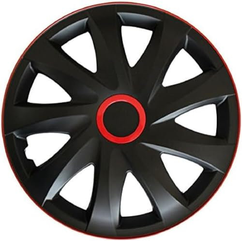 NRM KO254 Radzierblende Kando, Schwarz/Rot, 14 Zoll, 4er Set