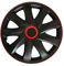 NRM KO254 Radzierblende Kando, Schwarz/Rot, 14 Zoll, 4er Set