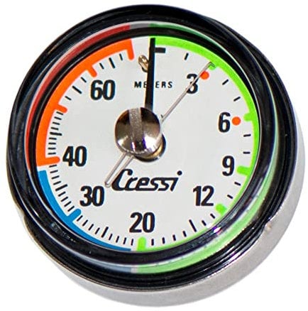 Cressi Unisex-Adult Depth Gauge Module for Console Tiefenmesser, Silber/Weiß, MT