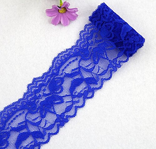 Bordure de dentelle Yulakes - 10 m - Rétro - 5,5 cm de large - Pour décoration, travaux manuels Bule