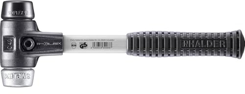 SIMPLEX-Schonhammer, Gummikomposition/Weichmetall; mit verstärktem Tempergussgehäuse und Fiberglasstiel | D=40 mm | 3729.040