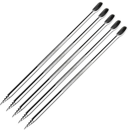 BESTonZON, 5 Bastoncini in Acciaio Inox, per la Decorazione del Cappuccino, del caffè e del Latte, Utensili per Il Bar