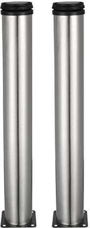 sourcing map Furniture Legs Stainless Steel 400mm-415mm Adjustable Cabinet Table Feet 2Pcs